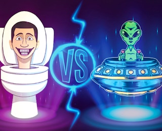 Skibidi vs Alien Flight online game thumbnail